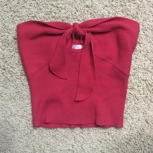 Cute Red Tie Tube Top❌ SOLD ON MERC❌